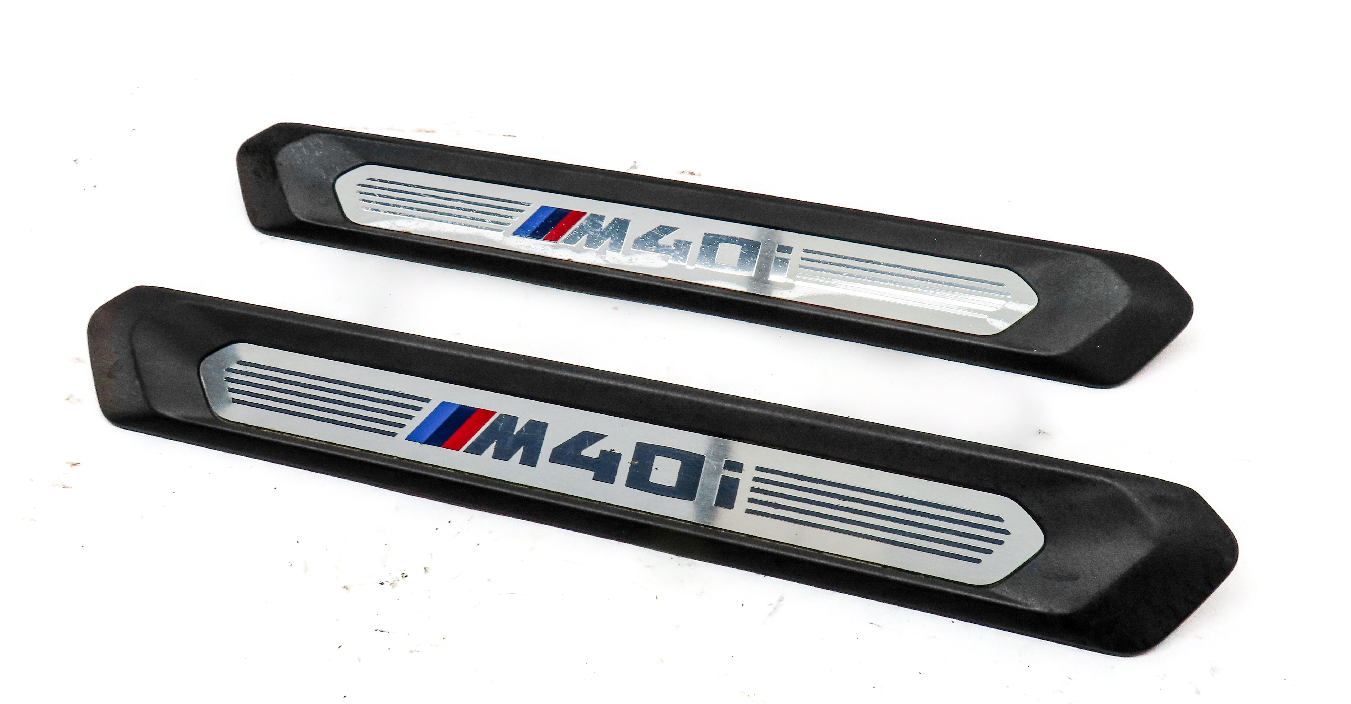 2019 BMW X3 (G01) FRONT LEFT & RIGHT DOOR SILL SCUFF PLATE ///M TRIM SET 2 — exact item pictured